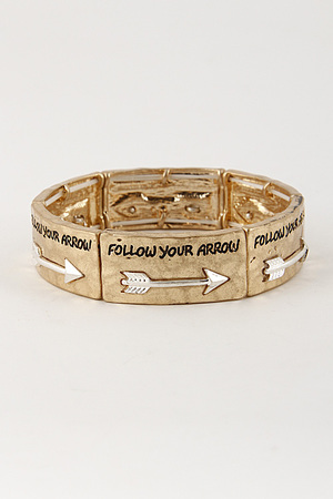 Follow Your Heard Arrow Design Bracelet 6CAB5